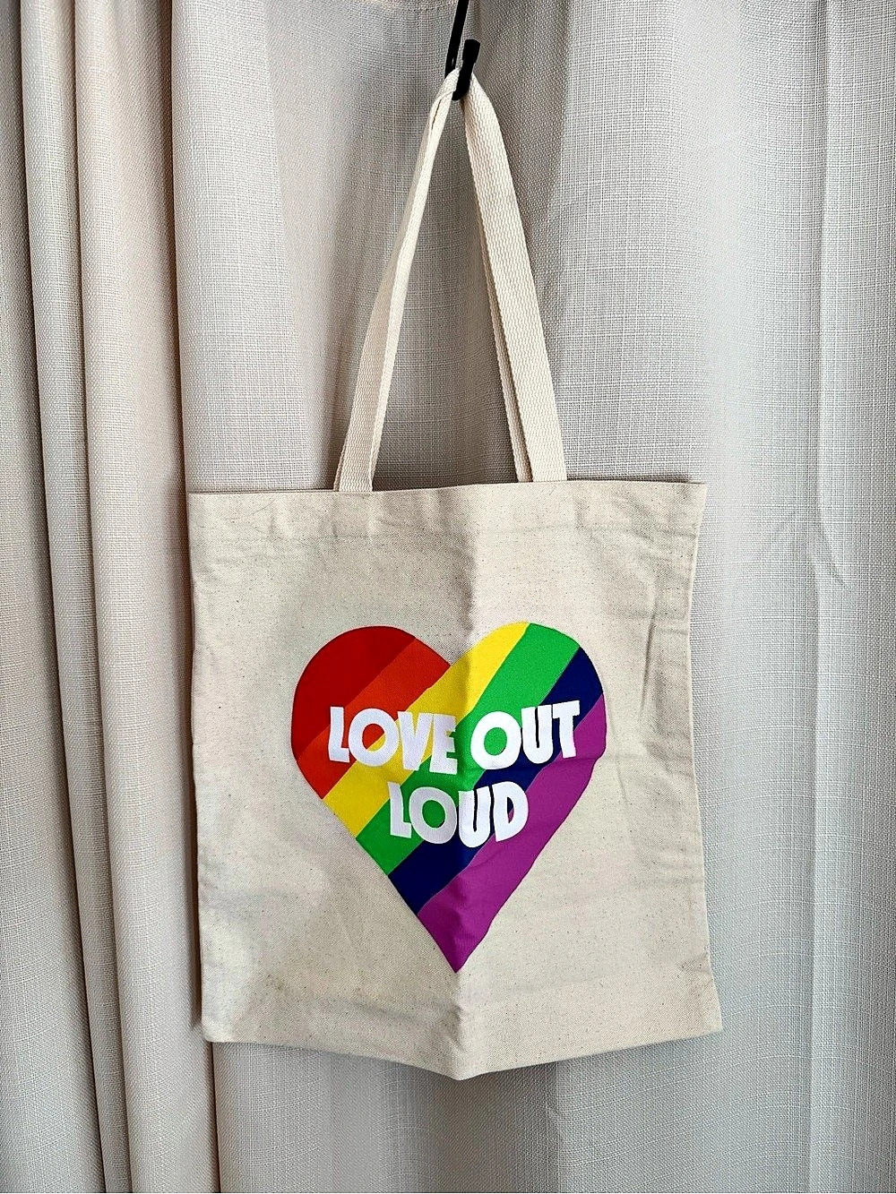 Old Navy Printed Canvas Tote Bag - Love Out Loud